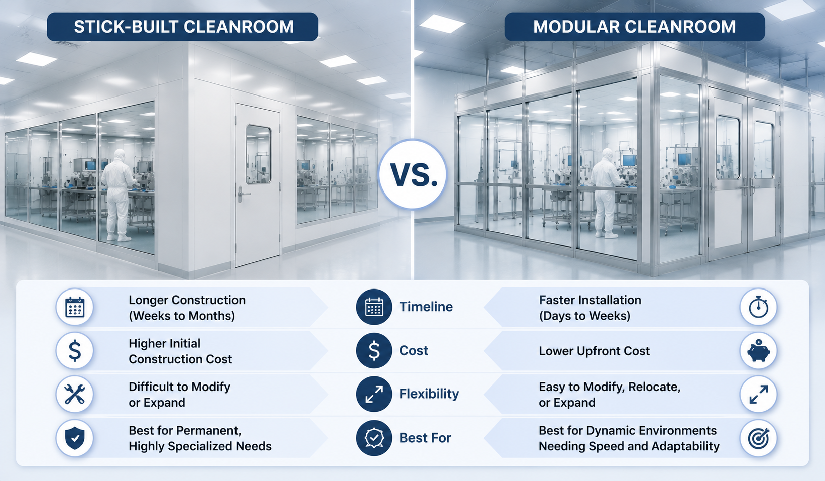 Stick-Built vs. Modular Cleanrooms